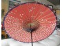 Japansk Parasol, rød m. hvide blomster 33-710